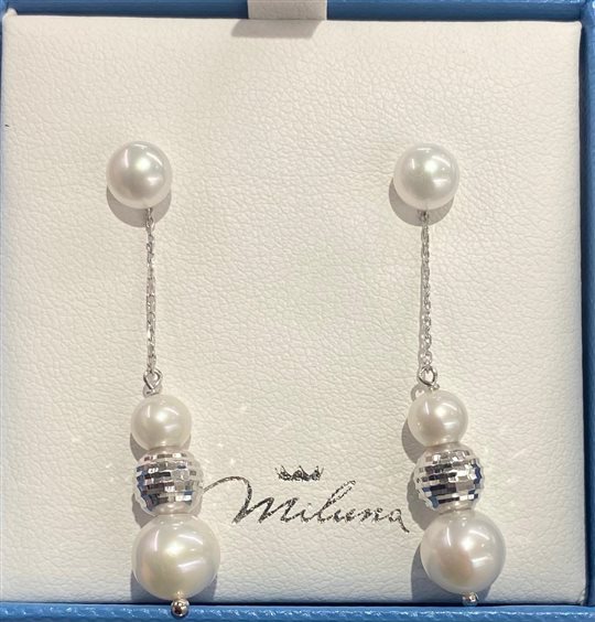 Earrings Miluna Woman in White Gold Perla PER2970BX - PER2970BX